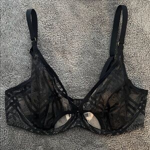 Freya Black Sheer Lace Underwire Bra